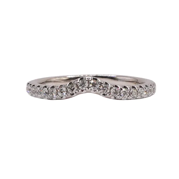 Curved Diamon Ring- 14k White Gold Lumina Gem Hampstead, NC