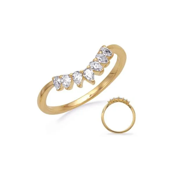 S. Kashi .35ctw Diamond Curved Band- 14k Yellow Gold Lumina Gem Hampstead, NC