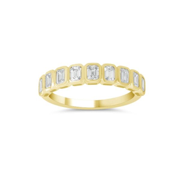 Emerald Cut Diamond Band- 14k Yellow Gold Lumina Gem Wilmington, NC