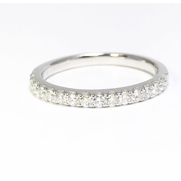 Lumina Gem Signature Collection White Gold Diamond Wedding Band Image 2 Lumina Gem Wilmington, NC