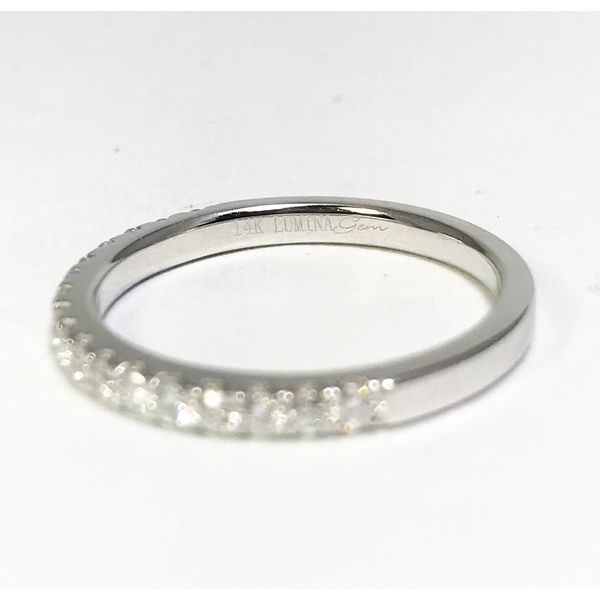 Lumina Gem Signature Collection White Gold Diamond Wedding Band Image 3 Lumina Gem Wilmington, NC