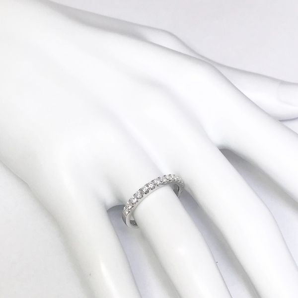 Lumina Gem Signature Collection White Gold Diamond Wedding Band Image 4 Lumina Gem Wilmington, NC