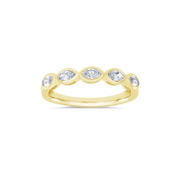 S. Kashi .47ctw Marquise Diamond Band- 14k Yellow Gold Lumina Gem Wilmington, NC