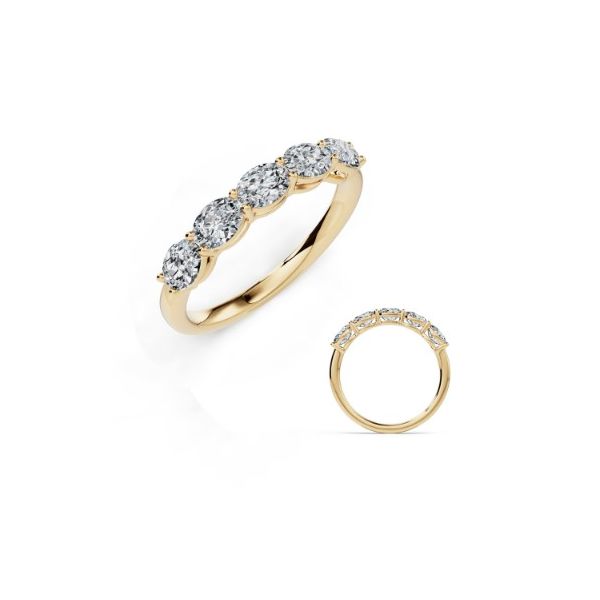 S. Kashi 1.05ctw Oval Diamond Band- 14k Yellow Gold Lumina Gem Wilmington, NC