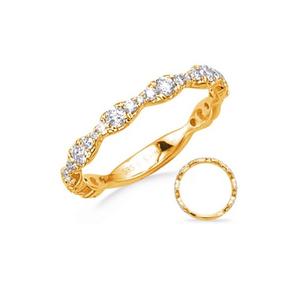 S. Kashi .62ctw Diamond Wedding Band- 14k Yellow Gold Lumina Gem Wilmington, NC