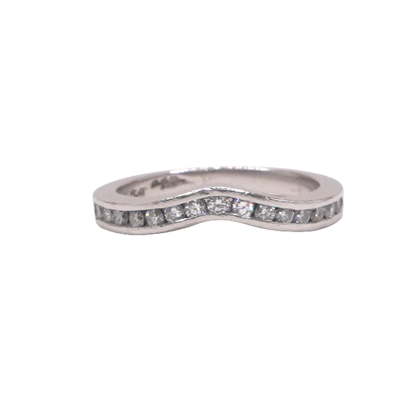 .33ctw Diamond Curved Channel Set Ring- Platinum Lumina Gem Wilmington, NC