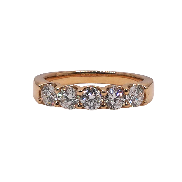 1ctw 5 Stone Diamond Band- 14k White Gold Lumina Gem Wilmington, NC