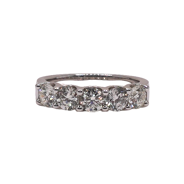 1.50ctw 5 Stone Diamond Band- 14k White Gold Lumina Gem Wilmington, NC