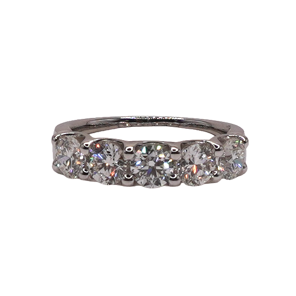 2ctw 5 Stone Diamond Band- 14k White Gold Lumina Gem Wilmington, NC