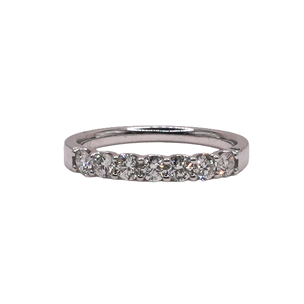 .50ctw 7 Stone Diamond Band- 14k White Gold Lumina Gem Wilmington, NC
