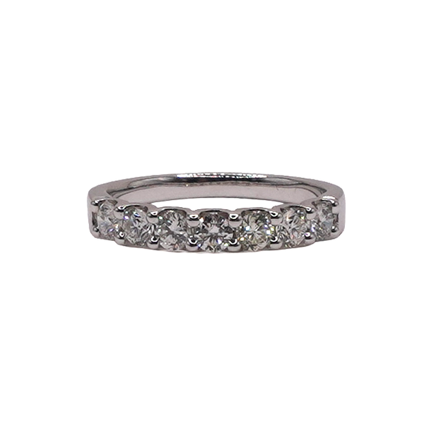 .75ctw 7 Stone Diamond Band- 14k White Gold Lumina Gem Wilmington, NC