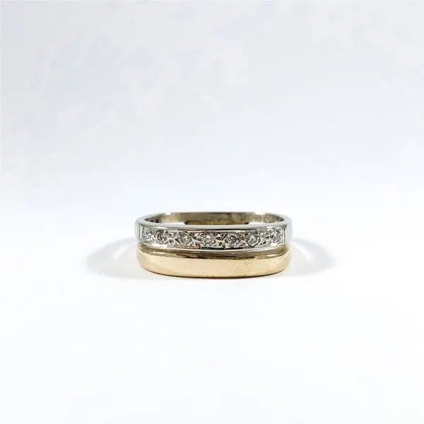 Diamond Two Tone Gold Double Band Lumina Gem Wilmington, NC