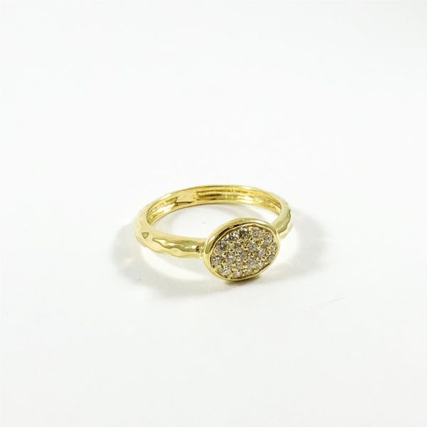 Raymond Mazza Pave Diamond Ring in 14k Green Gold Image 2 Lumina Gem Wilmington, NC