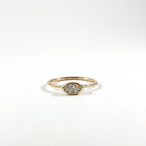 .33ct G-H Color I Clarity Marquise Diamond Bezel Ring - Yellow Gold - Handmade at Lumina Gem Lumina Gem Wilmington, NC