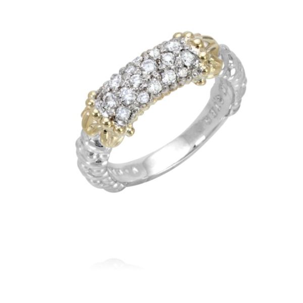 Alwand Vahan .44ctw Diamond Ring in Sterling Silver and Yellow Gold Lumina Gem Wilmington, NC