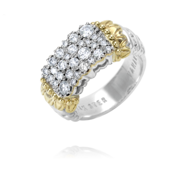 Alwand Vahan .88ctw Diamond Ring in Sterling Silver and Yellow Gold Lumina Gem Wilmington, NC
