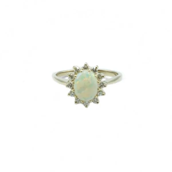 Opal and Diamond Ring Yellow Gold Lumina Gem Wilmington, NC