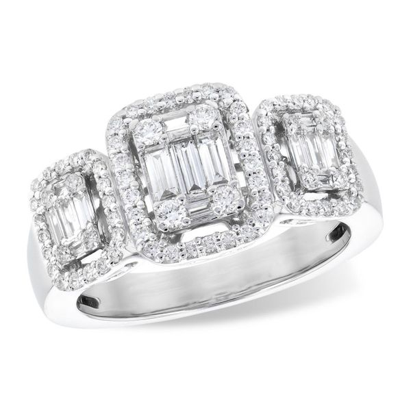 Allison Kaufman .70ctw Diamond Cluster Ring - White Gold Lumina Gem Wilmington, NC