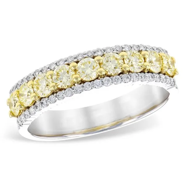 Allison-Kaufman Yellow Diamond Band- 14k Two Tone Lumina Gem Wilmington, NC