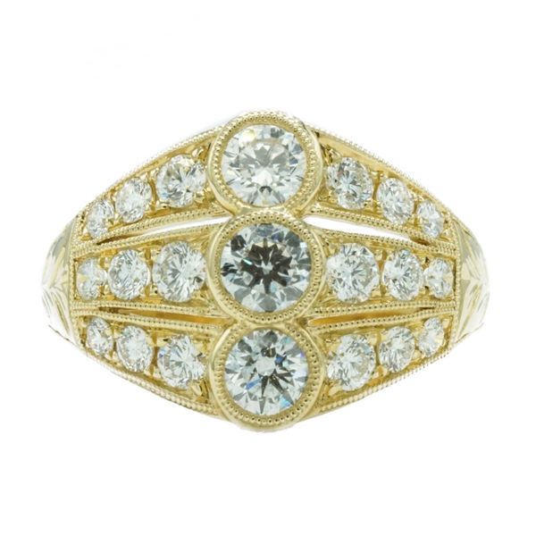 1.63ctw Diamond and 14k Yellow Gold Ring Lumina Gem Wilmington, NC