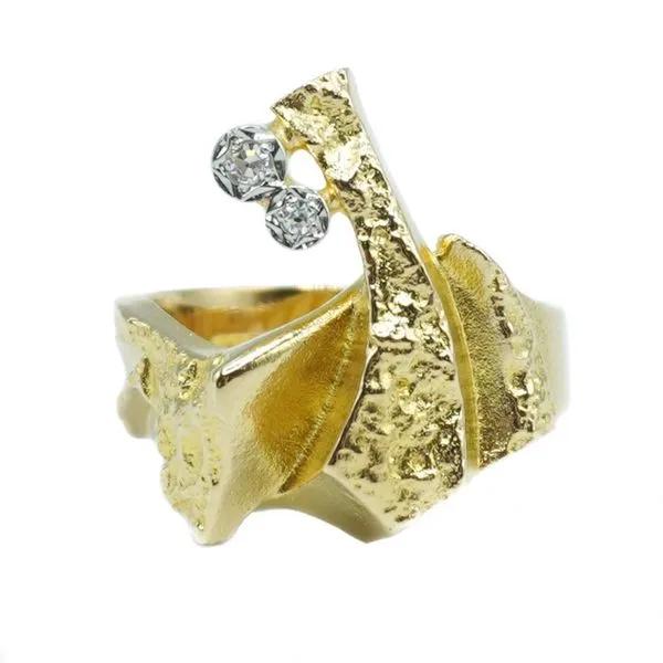 18k Yellow Gold and Diamond Ring Lumina Gem Wilmington, NC