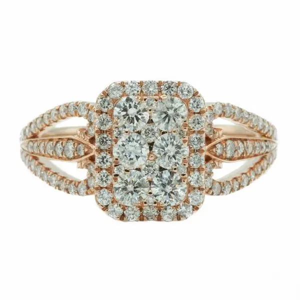 1ctw Diamond Cluster Ring in 10k Rose Gold Lumina Gem Wilmington, NC