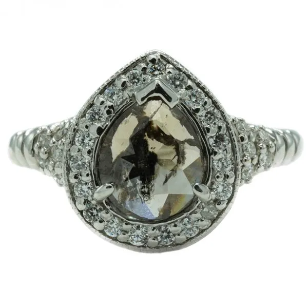 Frank Reubel 1.27ctw Salt & Pepper Diamond in a .29ctw Diamond and 14k White Gold Setting Lumina Gem Wilmington, NC