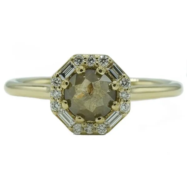 .78ct Round Salt & Pepper Diamond Ring in 14k Yellow Gold Lumina Gem Wilmington, NC