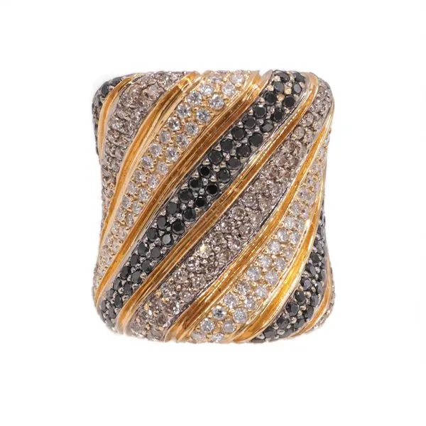 3ctw Diamond Band in 18k Yellow Gold Wide Band Lumina Gem Wilmington, NC