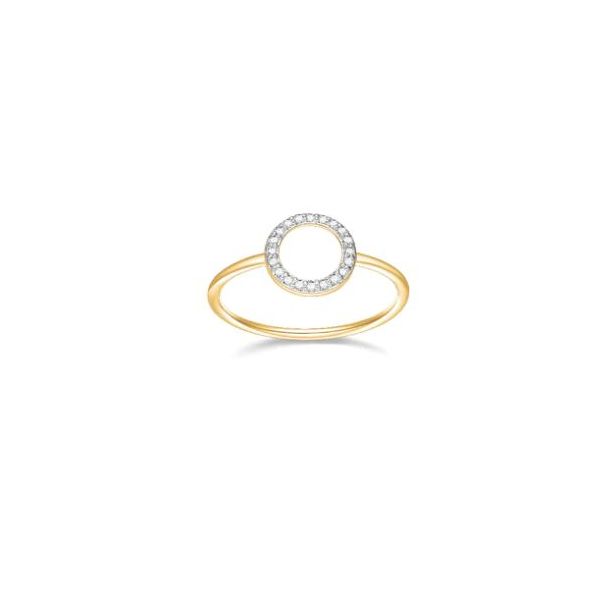 Charles Garnier Diamond Circle Ring- 14k Yellow Gold Lumina Gem Wilmington, NC