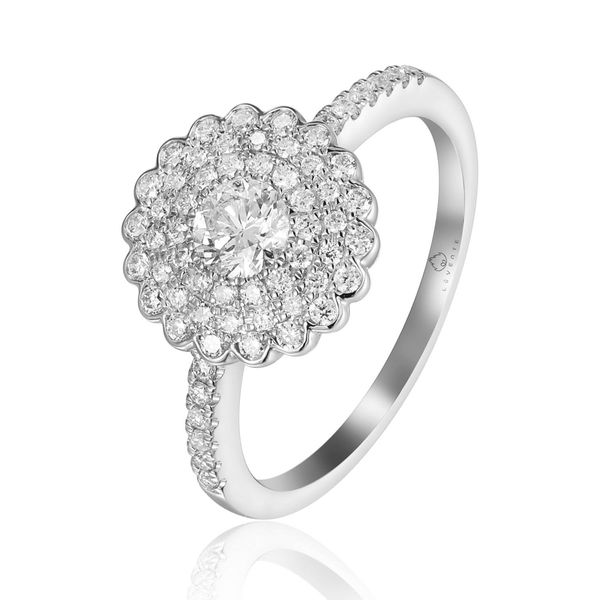 Luvente .66ctw Diamond and 14k White Gold Ring Lumina Gem Wilmington, NC