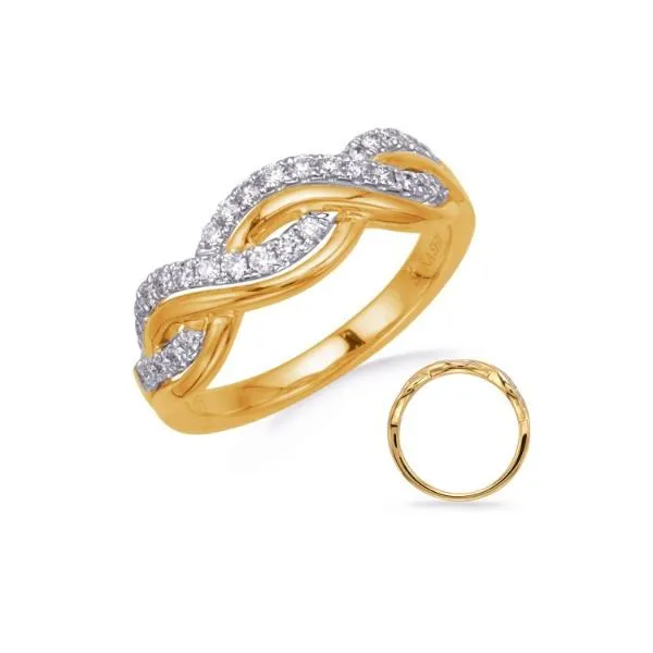 .31ctw Diamond Twisted Band- 14k Yellow Gold Lumina Gem Wilmington, NC