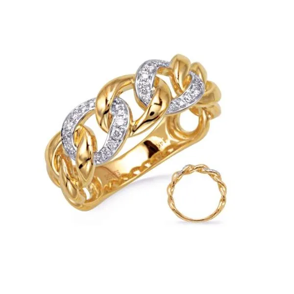 .19ctw Diamond Link Band- 14k Yellow Gold Lumina Gem Wilmington, NC