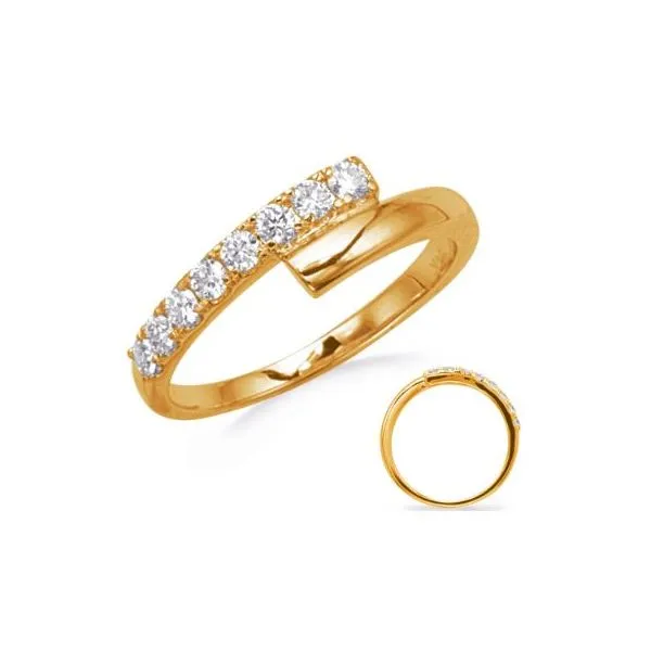 .32ctw Diamond Crossover Band- 14k Yellow Gold Lumina Gem Hampstead, NC
