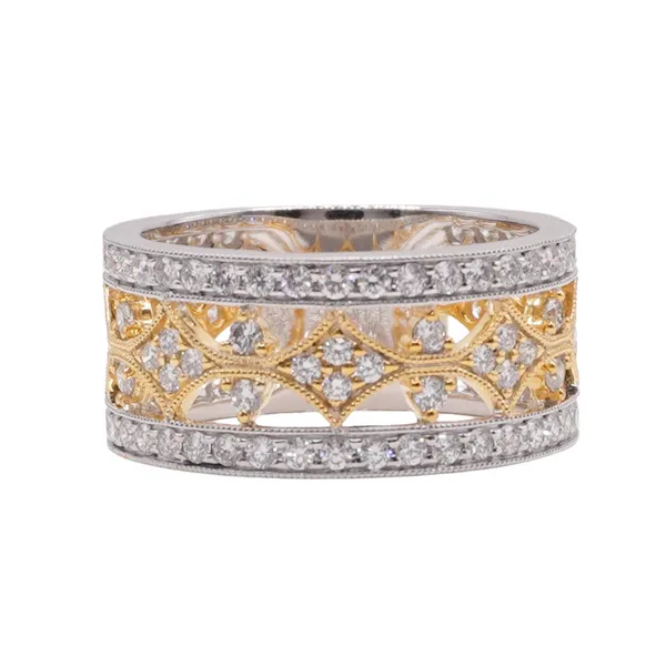 Two Tone 1.10ctw Diamond Band Lumina Gem Hampstead, NC