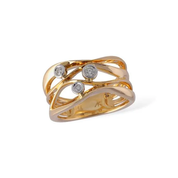 Diamond Free Form Ring- 14k Yellow Gold Lumina Gem Wilmington, NC