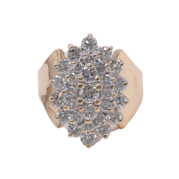 2.5ctw Diamond Cluster Ring Lumina Gem Wilmington, NC