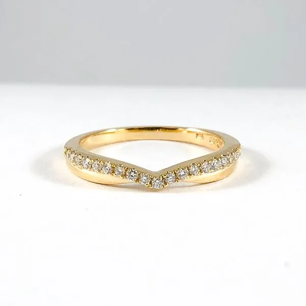 .19ctw Diamond and 14k Yellow Gold Curved Band Lumina Gem Wilmington, NC