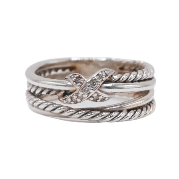 David Yurman Diamond X Crossover Ring Lumina Gem Wilmington, NC