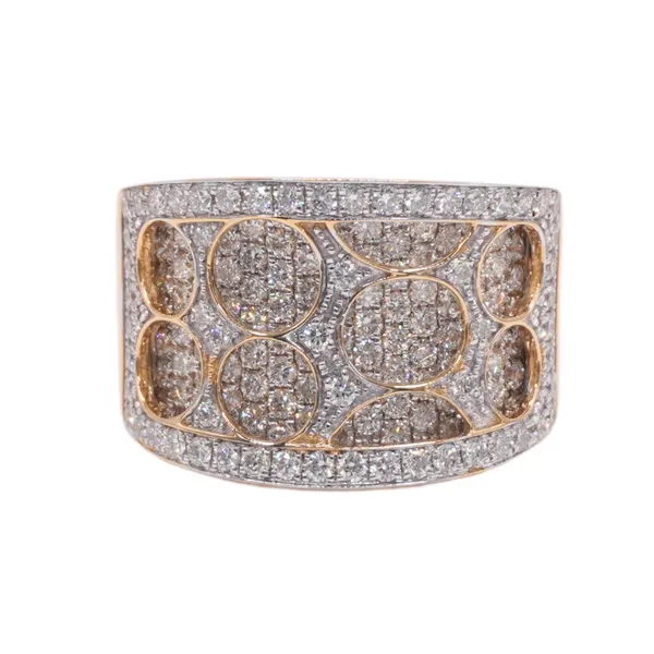2.26ctw Diamond and 14k Yellow Gold Wide Band Lumina Gem Hampstead, NC