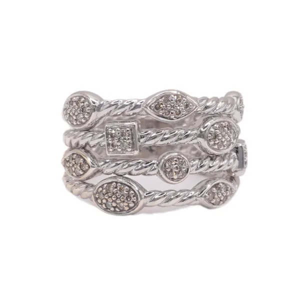David Yurman Three Row Diamond Confetti Ring Lumina Gem Hampstead, NC