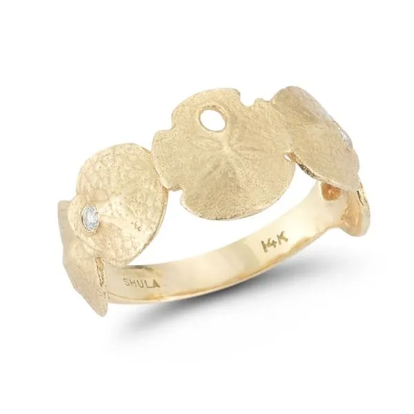 Shula Diamond Sand Dollar Ring- 14k Yellow Gold Lumina Gem Hampstead, NC