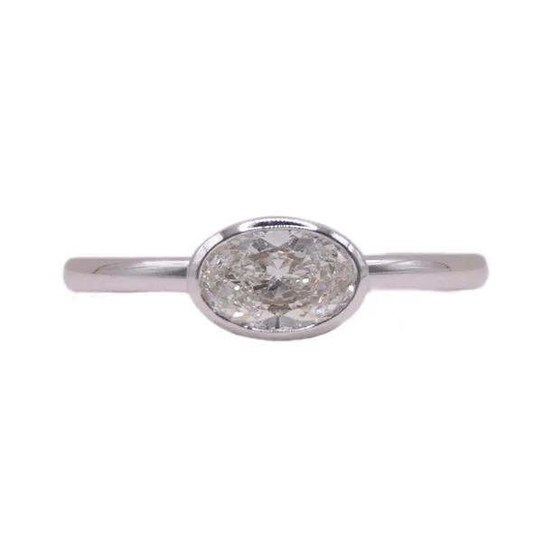 .70ct Oval Diamond Bezel Set Ring Lumina Gem Hampstead, NC