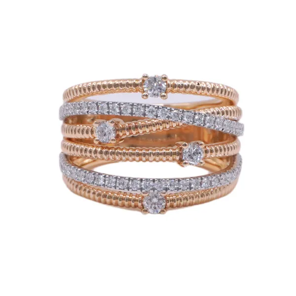 .60ctw Diamond Wide Crossover Band Lumina Gem Hampstead, NC
