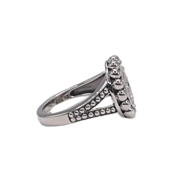 Lagos Diamond and Sterling Silver Caviar Ring Image 2 Lumina Gem Hampstead, NC