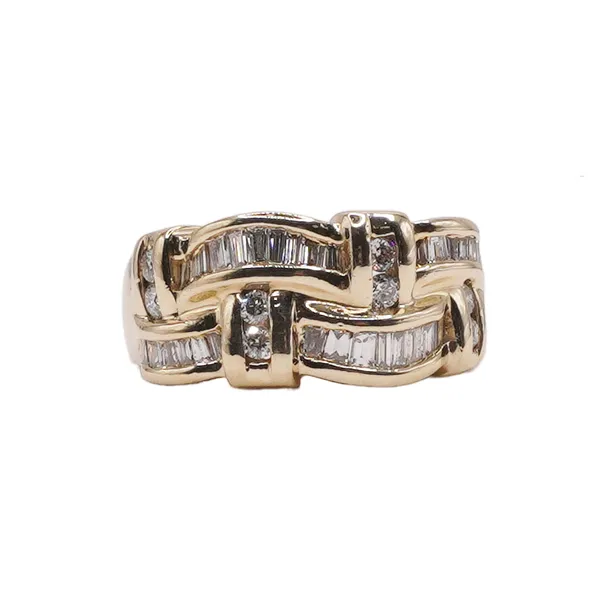 Baguette and Round Diamond Ring- 14k Yellow Gold Lumina Gem Hampstead, NC