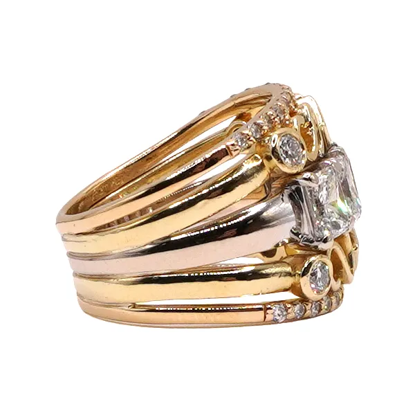 5 Stack Diamond Ring- 18k Yellow Gold Image 2 Lumina Gem Hampstead, NC