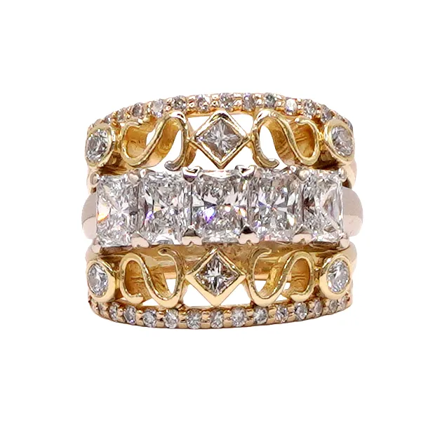 5 Stack Diamond Ring- 18k Yellow Gold Lumina Gem Hampstead, NC