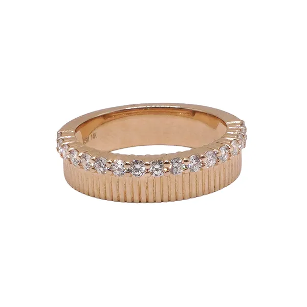 .51ctw Diamond Textured Ring- 14k Yellow Gold Lumina Gem Hampstead, NC