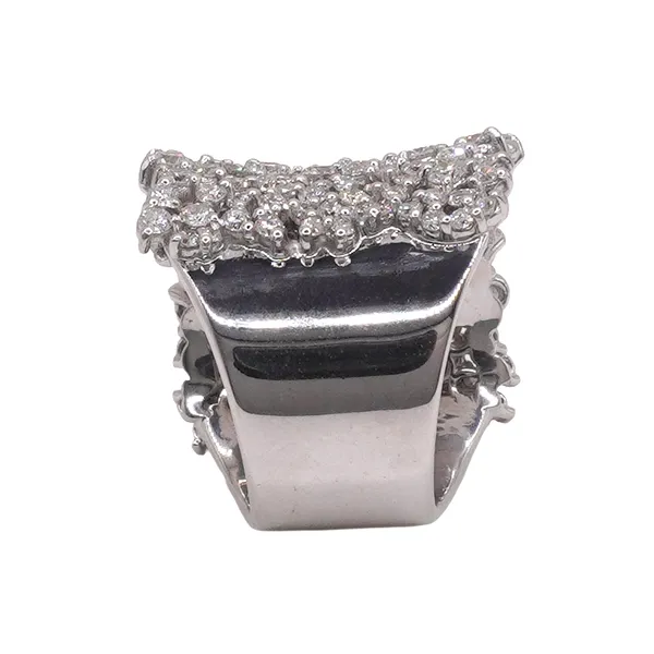 Salavetti Approximately 5ctw Diamond Wide Ring 18k White Gold Image 2 Lumina Gem Wilmington, NC